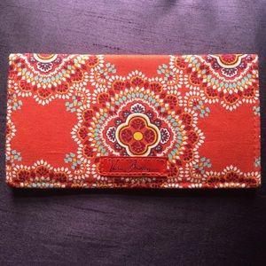 VERA BRADLEY NWOT orange boho patterned wallet